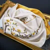 手の刺繍100％スカーフ長い二重層の贅沢な自然な絹のスカーフは女性の贈り物のためのショールを包みます155 * 35cm