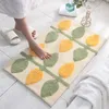 Tapis de bain en peluche floqué, absorbant et antidérapant, pour salle de bain, chambre à coucher, salon, cuisine, antidérapant