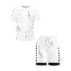 Tracksuit för män Sommarbyxor Sätter Kortärmad T-shirt och Shorts Sets Casual Clothing Mens Sportkläder Gym Män Svettdrag G1209