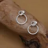 LByzHan Micro Pave Zircon Front And Back Circle Stud Earrings For Women 2021 New Jewelry Delicate Earings Whole4692036