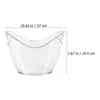 4L Gold Ingot Shaped Ice Bucket Transparent Ice Cube Storage Bucket Bar Nightclub Champagne Whiskey Beer Bucket Bars Night Party