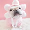 太陽の花ペットセーターパーカー二重フリースペットセータードッグアパレルホームシュナウザー犬スウェット服