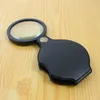 10X Microscope Foldable PU Material Reading Mini Magnifiers Portable Jewelry Loupe Magnifying Glass Lens Pocket Magnifier