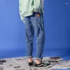Męskie dżinsy 2022 Japan Style Nastolatki Loose Slim Fit Denim Mężczyźni Moda Casual Boys Hip Hop Pants1