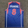 Nikivip Throwback Peja Stojakovic #8 Serbie Jugoslavija pays jersey imprimé PERSONNALISÉ n'importe quel numéro de nom 4XL 5xl 6XL jersey