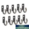 10 pcs Único PRONG GANCHO MINI Tamanho Montado Pano Retro Cabide Para Casacos Chapéus Toalhas Chaves Antique Liga Mini Gancho Gancho Preço de Fábrica Preço Qualidade