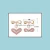 Dangle & Chandelier Earrings Jewelry Fashion S925 Sier Pin Womens Bowknot Rhinstone Heart Stud S250 Drop Delivery 2021 Cekvf