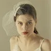 Veli da sposa Bianco / Nero Avorio NET Birdcaggio Affascinante Cappelli di velo di nozze di Charme Halloween Fascinator Face