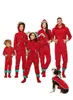 Famille correspondant pyjamas de noël barboteuse combinaison femmes hommes bébé enfants rouge imprimé noël vêtements de nuit vêtements de nuit à capuche fermeture éclair tenues 2101461455