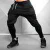 Mäns byxor Solida Svart Jogger Gym Sweatpants Mens Casual Cotton Torpants Höstbyxor Man Fitness träning Sportkläder Bottoms