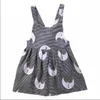Summer Girl Dress Star Sun Moon Print Black White Stripe Backless Beach Odzież dziecięca 2-7y E3065 210610