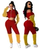 Jogger Women Set Оптовая одежда Повязка с длинным рукавом Пальтовые брюки Брюки Брюки Дрефовые штаны Трек Костюм Cool Girl Streetwear 210525