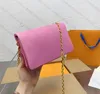 Bolso de hombro de nailon con cadena de cuero genuino de alta calidad para mujer, bolso de mano POCHETTE COUSSIN, bolso cruzado de diseñador de lujo, bolsos de noche h278J