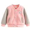Outono Inverno Fashion 2 3 4 6 8 10 Anos Crianças Color Patchwork Mandarin Collar Girls Plus Velvet Jacket for Baby Kids 210529