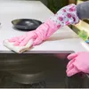Wegwerphandschoenen 2 Paar Waterdichte Keuken Trekkoord Rubber Huishoudelijk verlengd Vaatwas voor thuisgebruik (willekeurig