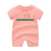 baby Rompers pojke flicka barn sommar högkvalitativa kortärmade bomullskläder 1-2 år nyfödd Designer Jumpsuits