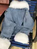 Luzuzi Warm Bomber Chaqueta de invierno para mujer Abrigo Jeans Femeninos Básicos Damas Top Cortavientos Denim S Abrigo Plus Tamaño 210914