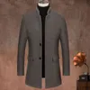 Bolubao mode mannen wol mix jas winter heren casual wild wol overjas kwaliteit merk mannelijke effen kleur wollen jas 210518