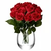 2021 10/20Heads Latex Real Touch Rose 7CM Fiori Bouquet da sposa Home Decor Favoes