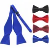 Bow Ties Adjustable Black Bowties Self Tie Mens Fashion Solid Color Classic Bowtie Business Wedding Party For Men Accessories