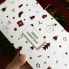 StoBag 10pcs Merry Christmas Handle Paper Box For Paarty Child Favor Handmade Gift Package Chocolate Cookies Cake Decorating 210602