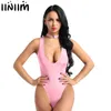 NXY Sexy Set Womens Bodycon См. Сквозь прозрачное нижнее белье, открытое промежность Clubwear High Cut Bootard Bodysuit Мини-бодрствование 1126