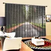 Curtain & Drapes Luxury Blackout 3D Window For Living Room Green Forest Curtains Bedroom El