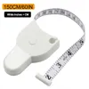 Zelfverwijdende maatregel Tape 150 cm / 60 inch body taille behouden fit naaien op maat meting gereedschap automatische telescopische cirkel liniaal CS28