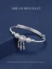 Silver Dreamcatcher Tassel Feather Charm Armband Bangle för Kvinnor Mode Eleganta Smycken Tillbehör