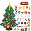 Kids DIY Felt Decoratie voor Home Navidad 2021 Nieuwjaar Geschenken Kerst Ornamenten Santa Claus Xmas Tree