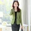 PEONFLY mode femmes Blazer décontracté bureau dame travail poches vestes manteau mince Style coréen solide Femme veste 210930