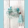 Hanger Kettingen Hangers Sieraden 108 Mala Kralen Hand Geknoopt White Jades Ketting Be Meditation Tassel Yoga Bead Gift 210323 Drop Delive