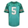 #5 Ray Finkle Ace Ventura Movie Jersey Teal Green 100% Ed Ray Finkle Custom Retro Football Jerseys