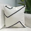 Cushion/Decorative Pillow Boho Home Decoration Rainbow Cushion Cover Black Stripe Rope Embroidery Pink 45x45cm For Living Room Bed