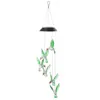 LED Solar ljus Vattentät Utomhus Hängande Färgrik Hummingbird Bell Wind Chimes Lamp Dekor