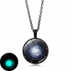 Glow In The Dark Jewelry Stargate Portal Atlantis Glass Dome Wisiorek Neckalce Kobiety Moda Łańcuch Luminous Naszyjnik