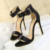 Sandals Women 2021 Shoes Block Heels Silk Buckle Party Sandalias Sexy Classic Ladies