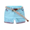 Mudkingdom Boys Shorts avec Belf Coton Coton Coton Elastique Vêtements de mode d'été pour enfants Vêtements de linge 210723