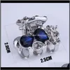 & Barrettes Drop Delivery 2021 Wholesale Small Mini Size Sier Metal Claw Clips With Crystal Rhinestones Girls Womens Cute Jewelry Clamps Hair