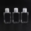 2021 30 ml 60 ml lege huisdier plastic fles met flip cap transparante vierkante vorm fles voor make-up vloeistof wegwerp hand sanitizer gel