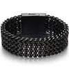 20 mm breit 8,46 "Edelstahlkettenarmband Neues Mode Big Heavy Armband für Männer Schwarz rosarvengold plattiert Hip Hop Schmuck Punk Rock Party Geschenke für beste Freund Männer