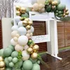 Retro Color Bean Paste Green Balloon Arch Garland Kit Wedding Hawaiian Party Födelsedag Ballons Globos Dekoration 220217