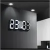 ディスプレイLEDアラームウォッチUSB充電電子デジタル時計壁Horloge 3D Dijital Saat Home Decoration Office Table Desk Clock 8759819