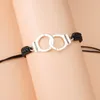 2pcs/set Friendship Bracelet with Card Letter Freedom Link Chain Bracelets Gift for Friends Fashion Jewelry Accessories