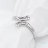 Sterling Silver Clear Cubic Adjustable Foot Toe Tail Rings Toe Rings Beach Toe Jewelry Women Lady Whole YBLH50012338