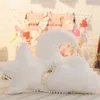 Cuscino in peluche a forma di nuvola Cuscino morbido farcito rosa bianco a forma di stella Cuscino luna per bambini Divano per bambini Decorazioni per la casa Cuscino per ragazze 2730 Y2