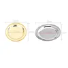 Dishes Plates Luxury Silver Gold Charger Metal Tray 25 CM 98quot Round Nut Plates Sweet Cake For Home Christmas Decorati4192212