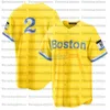 Maillot or Boston City Connect 2021 pour hommes 11 Rafael Devers 5 Enrique Hernandez 2 Xander Bogaerts