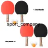 Novo 2 pcs 7 camadas choupo de madeira raquetes de tênis conjunto Ping pong paddle morcego com 3 bolas de treinamento saco