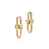Luxury Brand Designer U-shaped Horseshoe Stud Earrings Fashion Personality Ladies Gift Jewelry Wholesale7503606